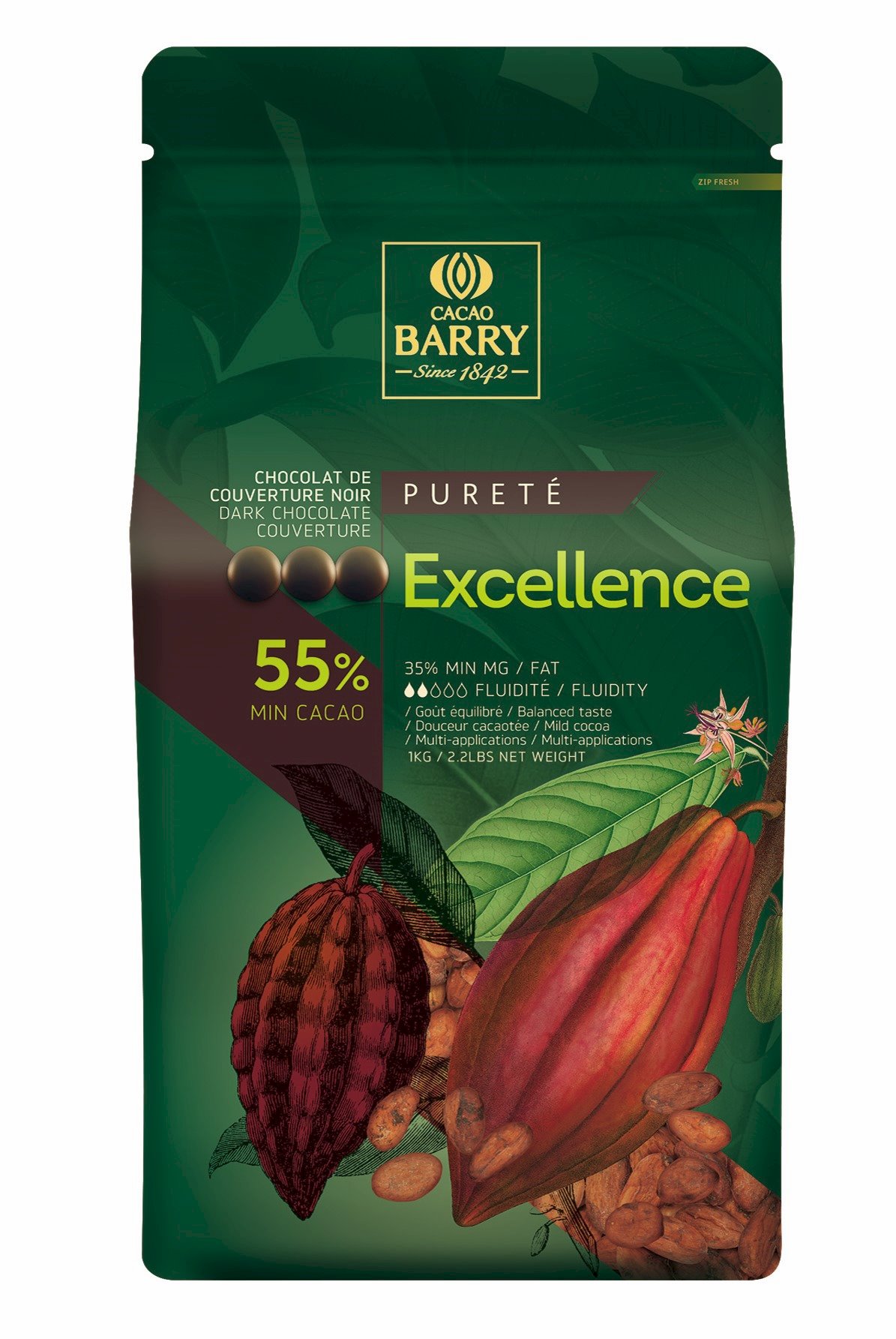 ｶｶｵﾊﾞﾘｰ ｸｰﾍﾞﾙﾁｭｰﾙ ﾋﾟｽﾄｰﾙ ｴｸｾﾗﾝｽ（55％)　　1kg