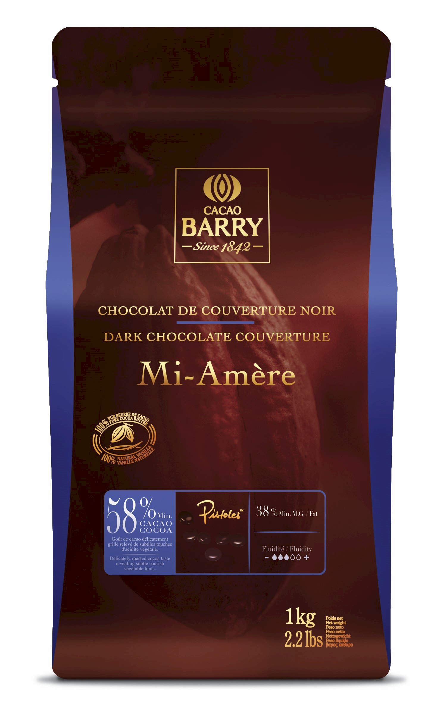 ｶｶｵﾊﾞﾘｰ ｸｰﾍﾞﾙﾁｭｰﾙ ﾋﾟｽﾄｰﾙ ﾐｱﾒｰﾙ （58%）　　1kg